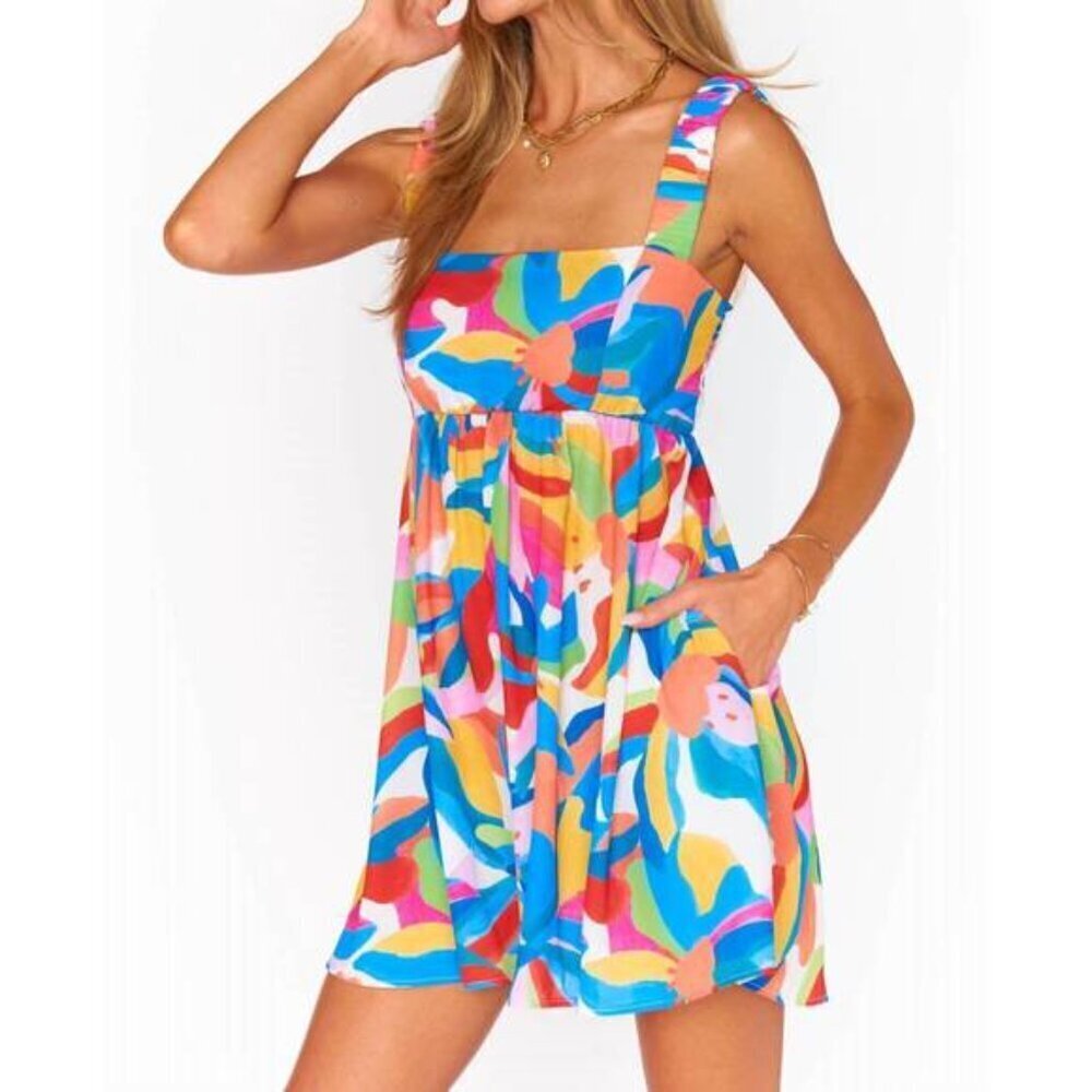 SHOW ME YOUR MUMU fling mini dress color size s NWOT vacation beach tropical - Picture 3 of 10